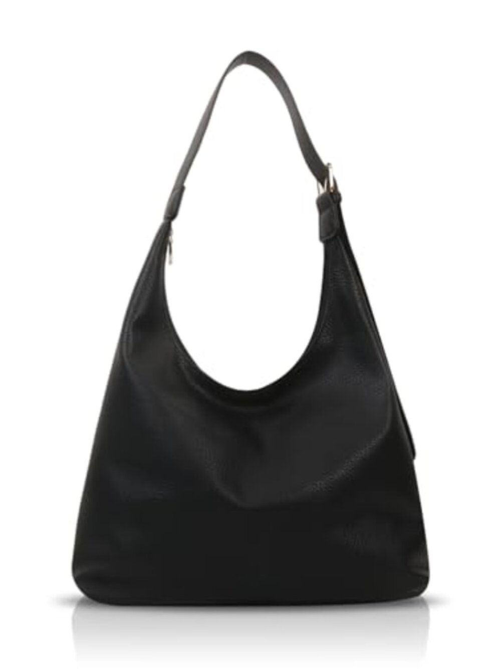 Women's Large Hobo Tote Bag PU Leather Shoulder Bag Zip Work Travel